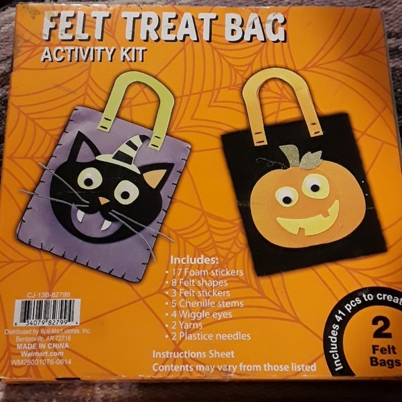 Make your own Halloween Treat Bag/Felt/NWT - Picture 2 of 8